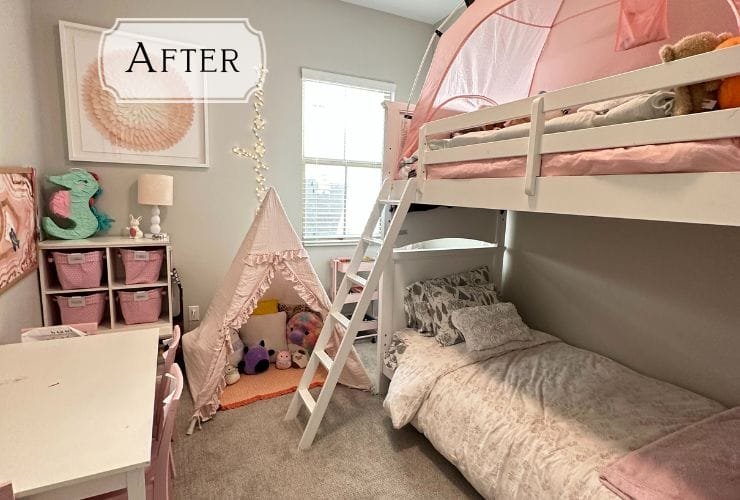 A professional organizer transforms a girl's room with bunk beds and maximizes space in the closets.