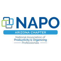 The Napo Arizona Chapter Logo represents the professional organizer communities in Arizona, specializing in organizing closets and more.